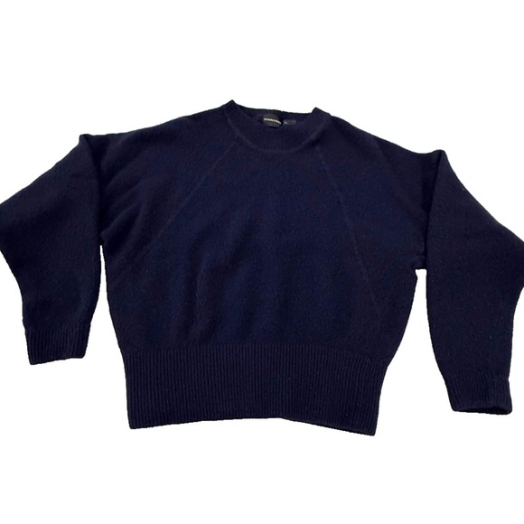 Structure Women's Lambswool Crewneck Sweater; Navy Blue; Size Med. - Picture 1 of 7